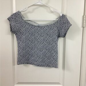 Brandy Melville Gray Fitted Crop Top